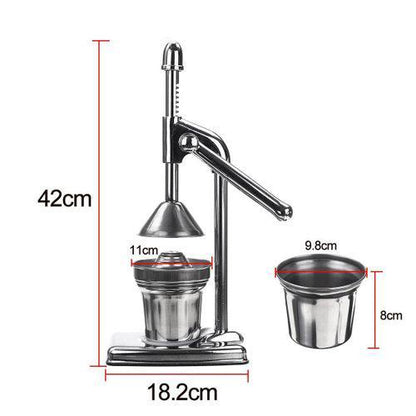 heavy duty Metallic manual citrus juicer stand machine