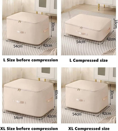 Compressed Duvet storage bag 
Cloths storage bag