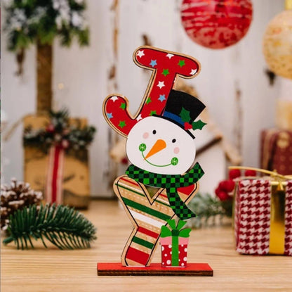 Wooden Christmas Desktop Ornaments Table Decor Christmas Home Decoration Xmas Gift