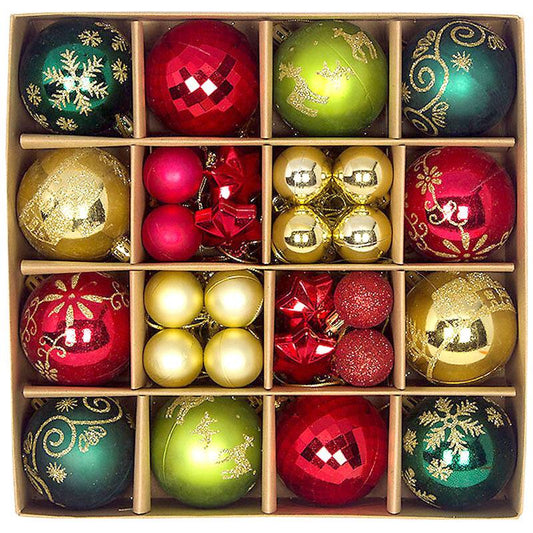 44pcs assorted  Christmas balls