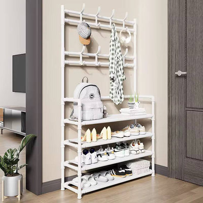 HIGH Strong metallic 5 layer
 multipurpose SHOE RACK, CLOTH RACK ,BAG AND HUTS (ALL IN ONE)