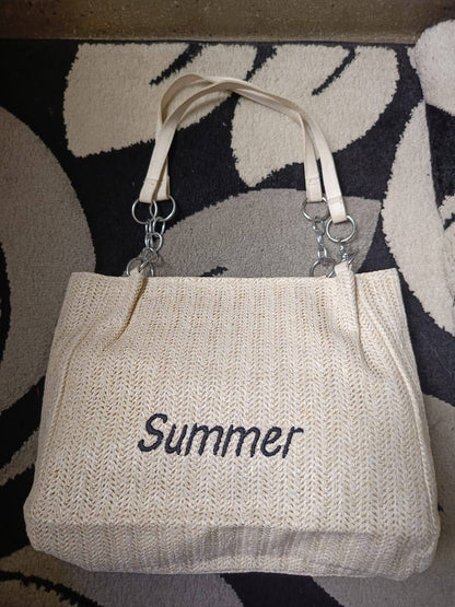 Retro Straw Woven Summer tote bag