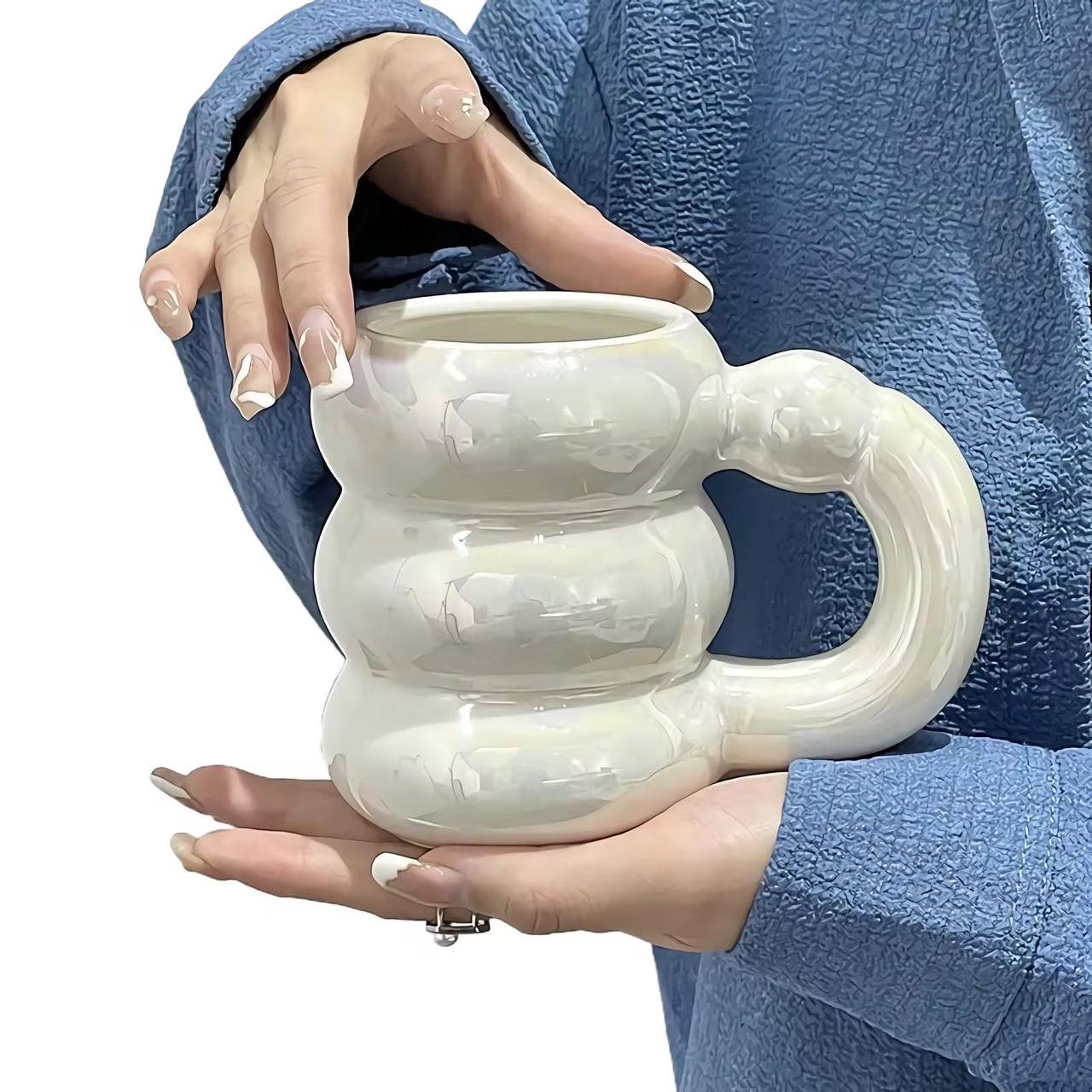 Custom Pearl Glaze Dazzling Mugs.