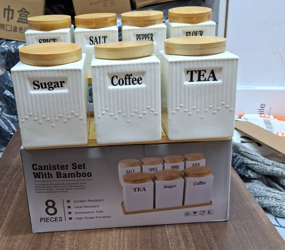8pcs Ceramic Canister Set