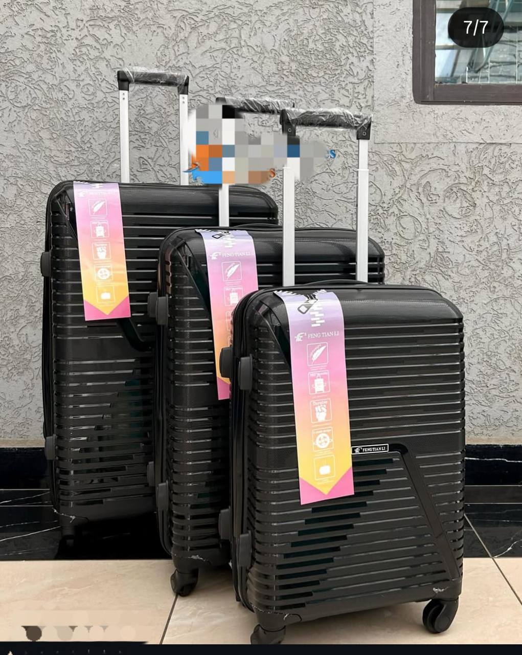 Unbreakable rubber suitcase  Pp 3-in-1  suitcase set