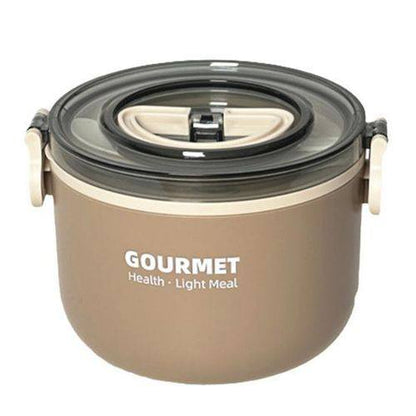 Heated Lunch Box Stainless Steel Round Lunch