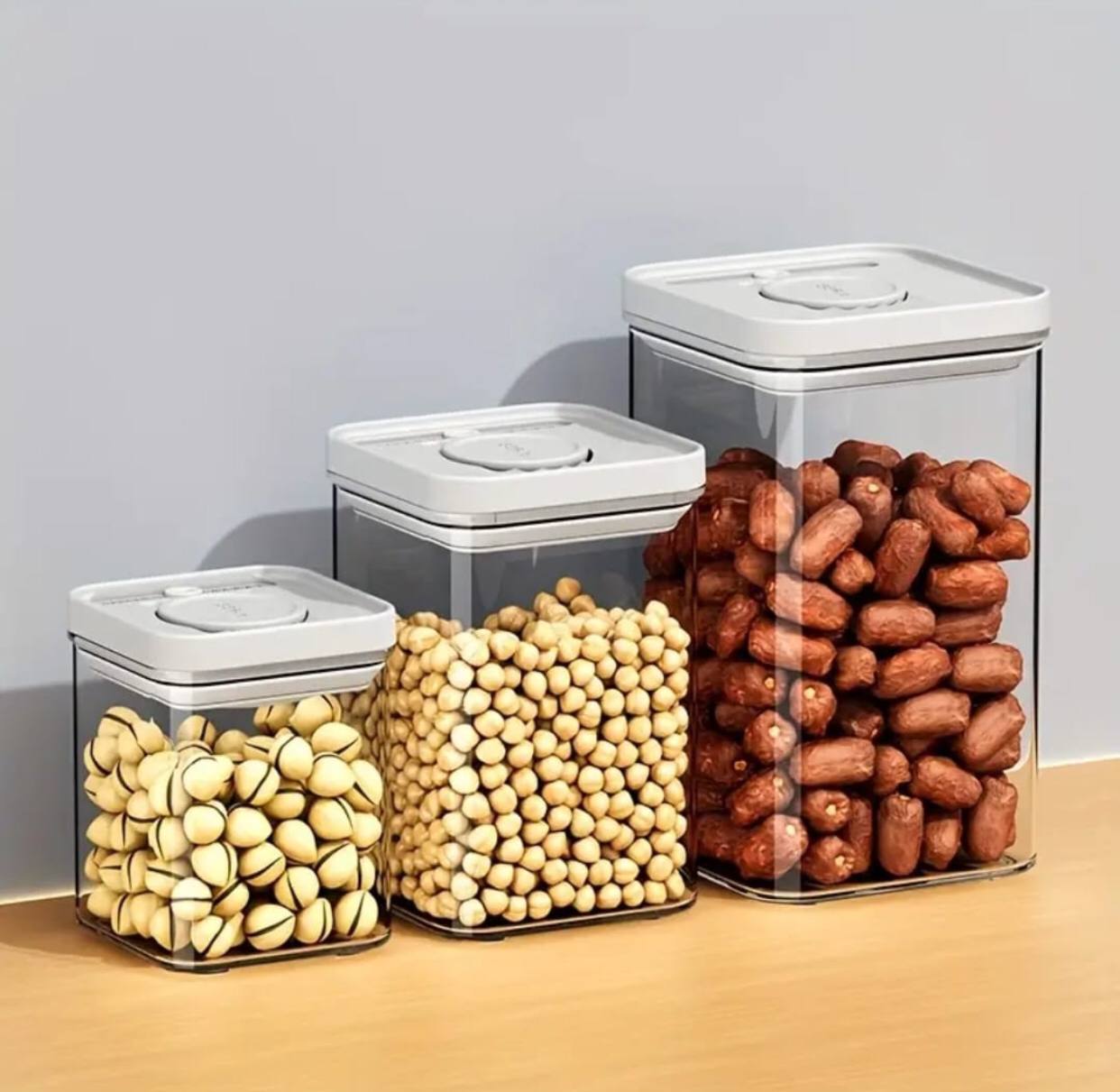 3 pcs Airtight Press-to-Seal Food Storage Container with Lid