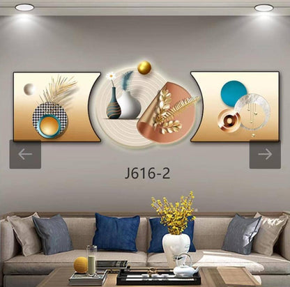 3pc 3in1 30x125cm Decor wall clock elegant wall hanging