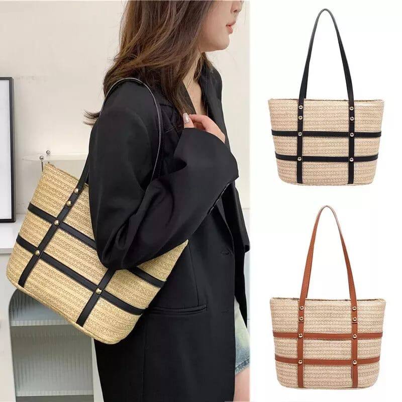 Women's minimalist solid color tote bags