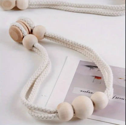 2pcs Nordic magnetic curtain binding strap,solid wood decorative curtain tiebacks