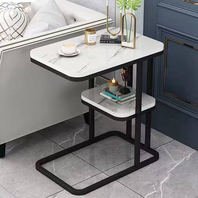 luxury marble textured side table