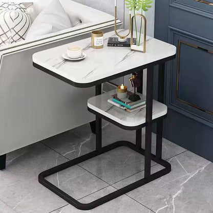 luxury marble textured side table