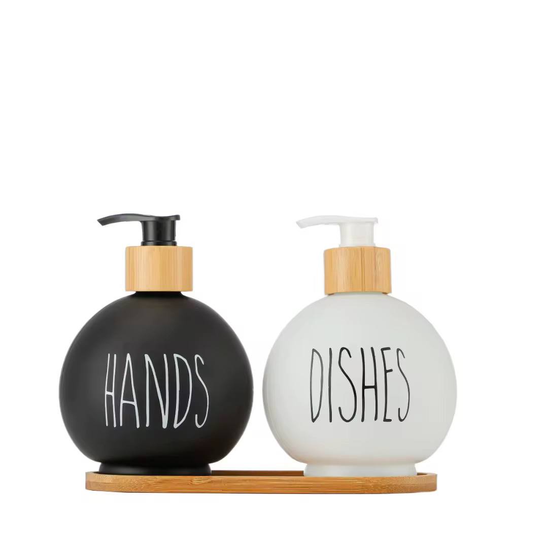 Twin hand/dishes soap dispensers
