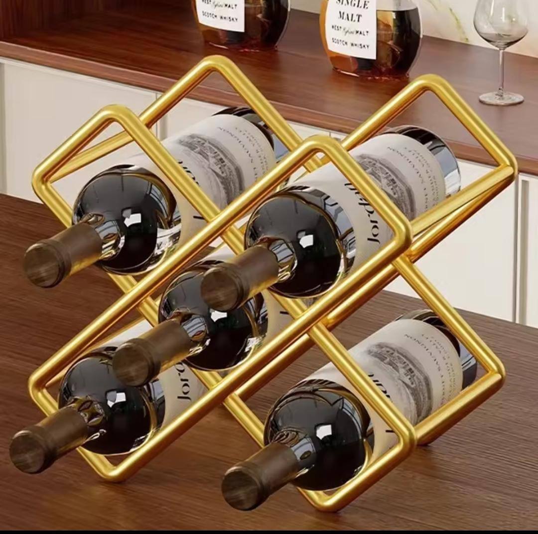 Carbon metal wine holder 
5slot