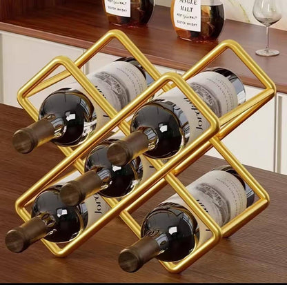 Carbon metal wine holder 
5slot