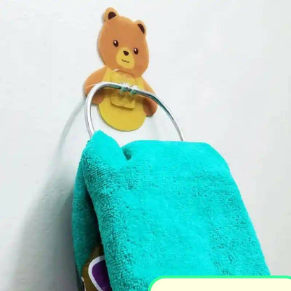 Self-Adhesive Free Punching Wall Mounted Stainless Steel animal Towel hook
