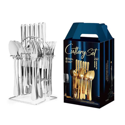 24PC Cutlery set (SILVER COLOUR)