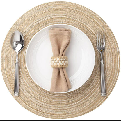 High-quality,thick  ramie woven table mats.
