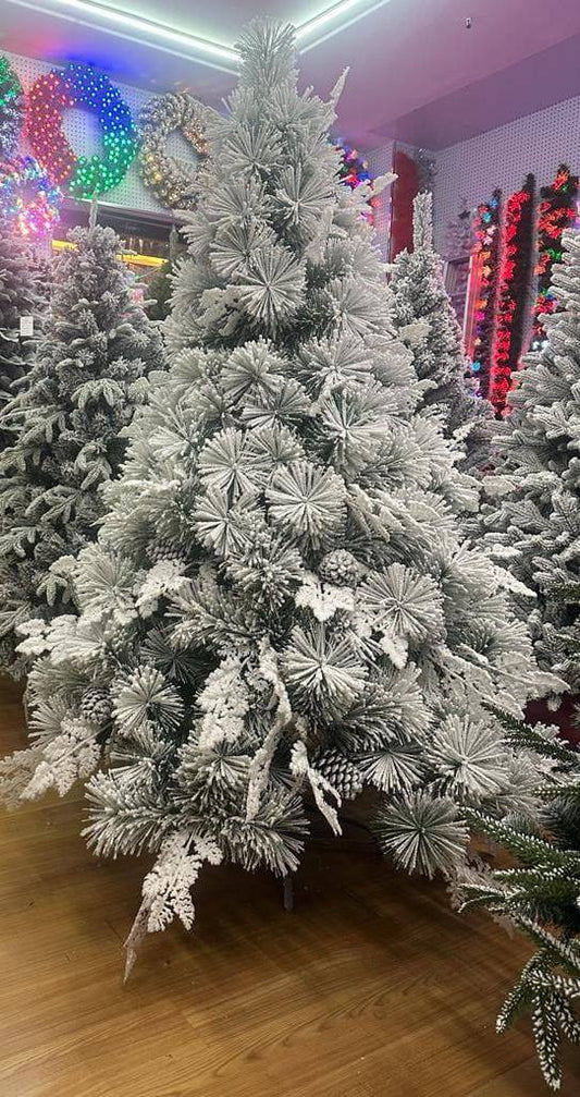 New Large-Scale Christmas Pine Tree Flocking Mixed Tree Christmas Scene