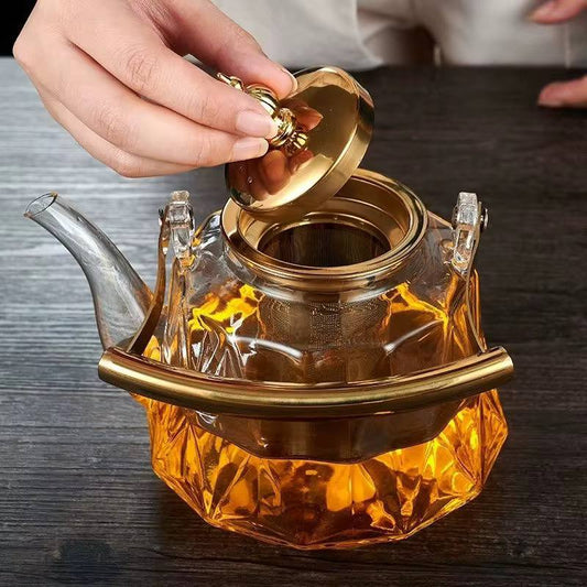 Heat resistant Glass Teapot with Strainer infuser
