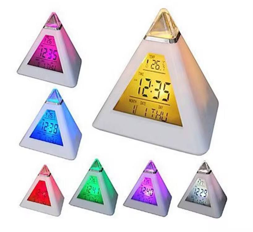 Pyramid Smart Color Changing Led Alarm Clock