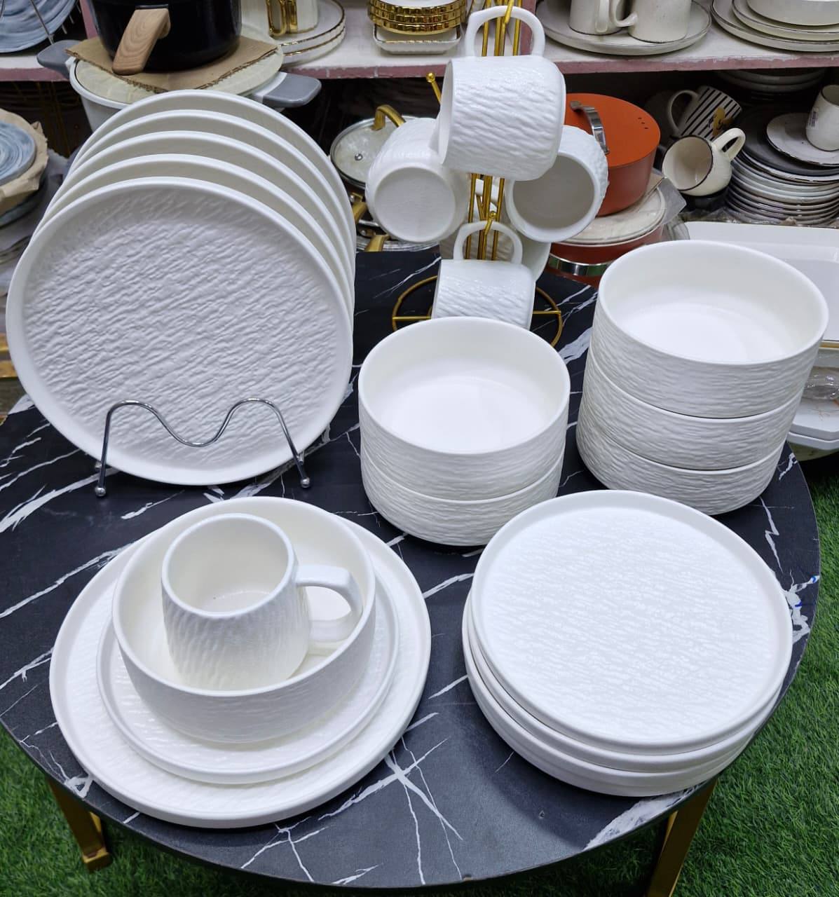 24pcs Rock Glazed Ceramic Dinneer set