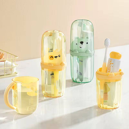 Kids cartoon themed toothbrush/toothpaste holder