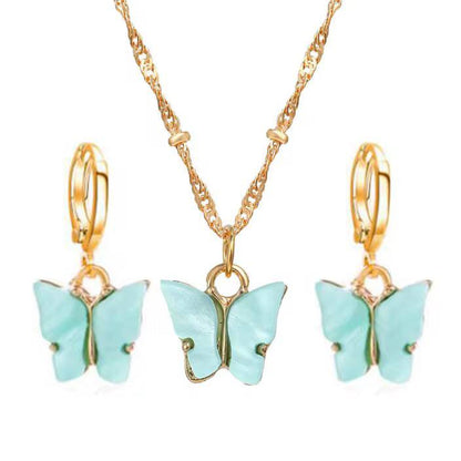 Butterfly jewellery set