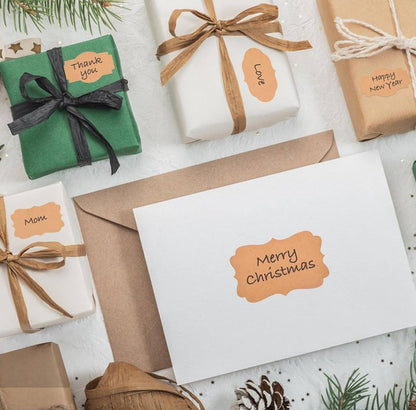Mudder fancy shape kraft paper labels
