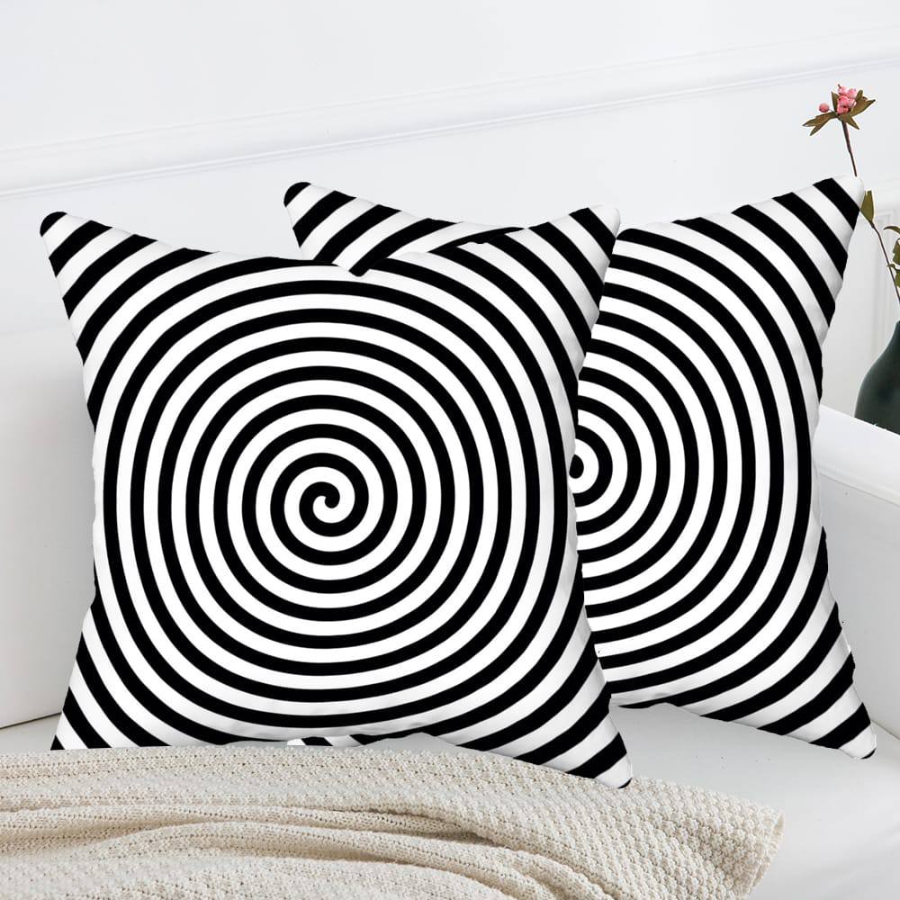2 Pcs 45X45CM Geometric Contrast Color Print Pillowcase