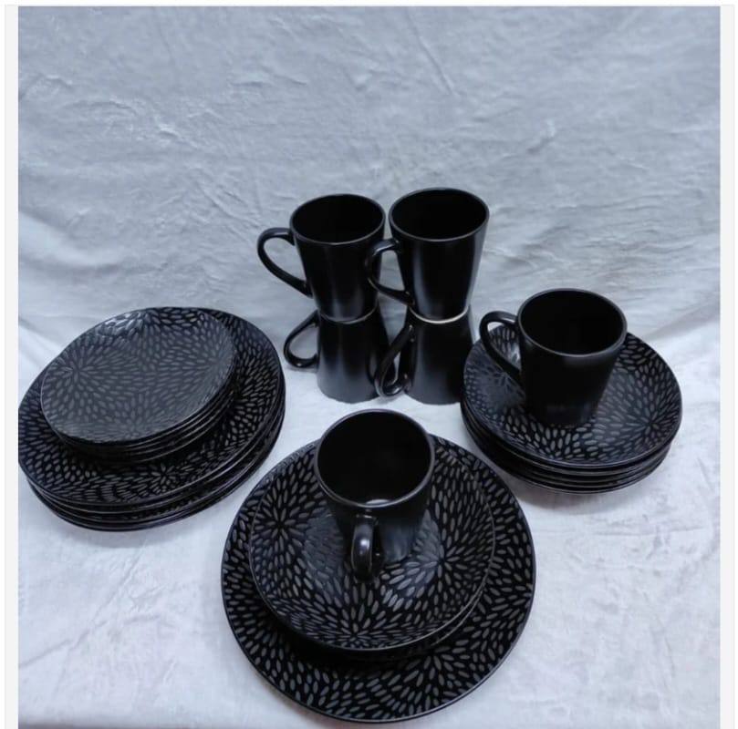 24pcs black dinner set  offer price