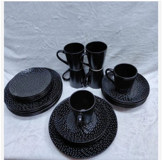 24pcs black dinner set  offer price