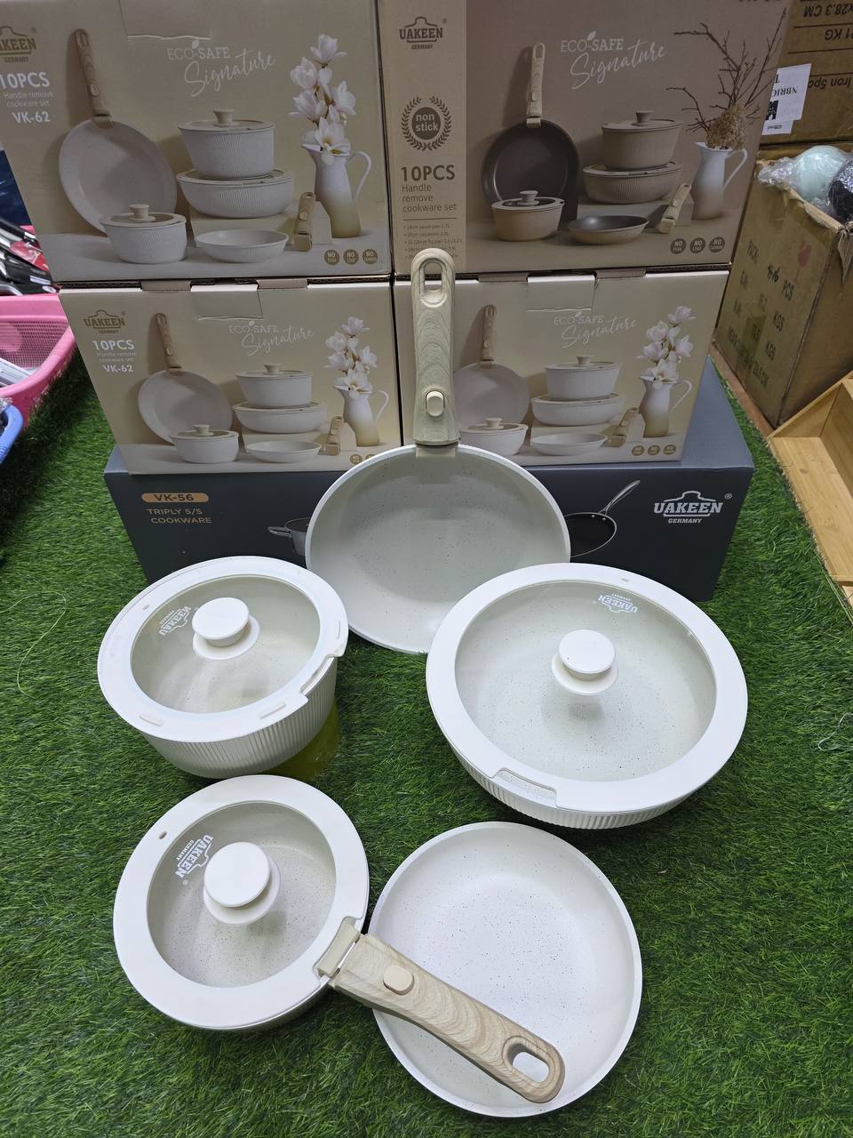 10pcs Hand Removal Cookware set.