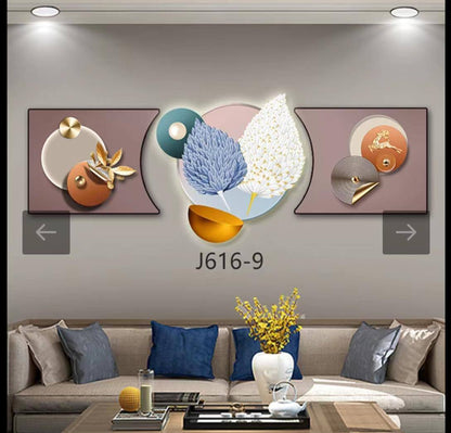 3pc 3in1 30x125cm Decor wall clock elegant wall hanging