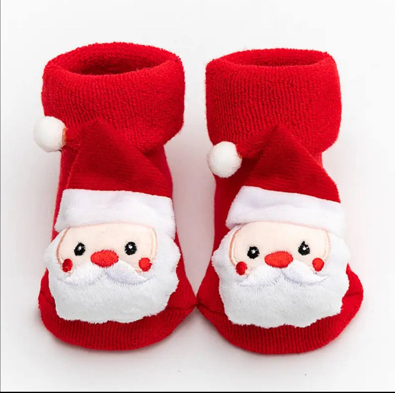Baby Christmas Socks Santa Cartoon Doll themed one pair