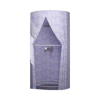 Portable foldable round waterproof fabric shower cubicle