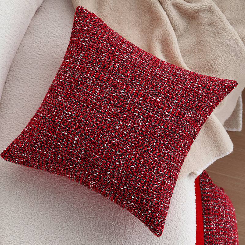 New Christmas Pillowcase Modern Simple Red Festive Cushion Cover Cross-border Living Room Sofa Cushion Cover