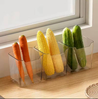 1PCS Refrigerator Side Door Storage Box Food Vegetable Fruit Eggs Fresh Organizer Household Kitchen Fridge Containers Boxes.