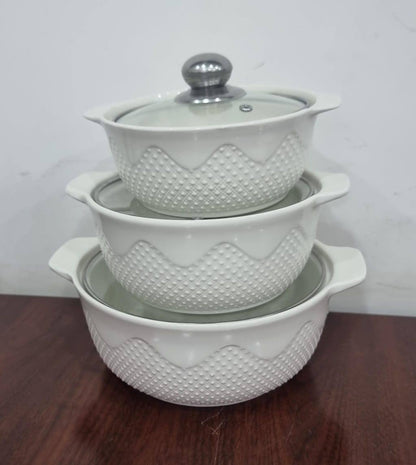 High quality 3in1 ceramic serving dish
