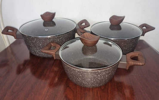 Big Baroly Germany brand 3pc granite cookware set