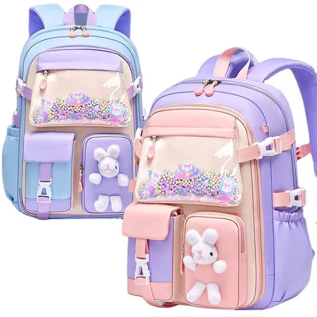 Stylish girls school bag. Light weight kids backpack.