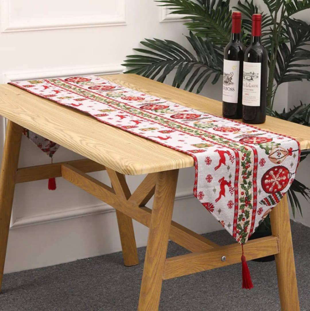 Christmas Knitted Fabric Tablecloth  Runner