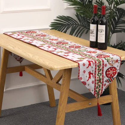 Christmas Knitted Fabric Tablecloth  Runner