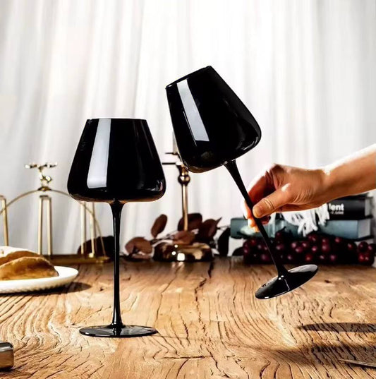 Premium quality long stem Black wine glasses.
Price 2pcs