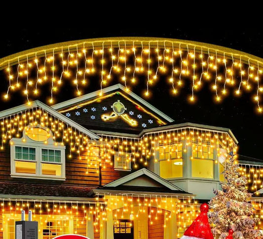 3Meters Christmas Decoration  for Home Xmas Tree Decor Fairy Light Pendant Snowflake LED Light.