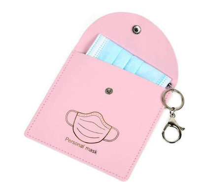 12x12cm leather wallet organizer for personal mask, handkerchief, pads, or small change notes or coins