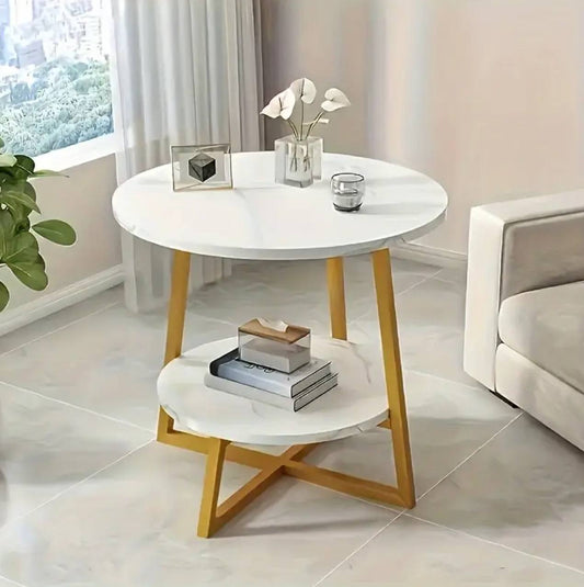 Eye-catching luxury double layered coffe side table