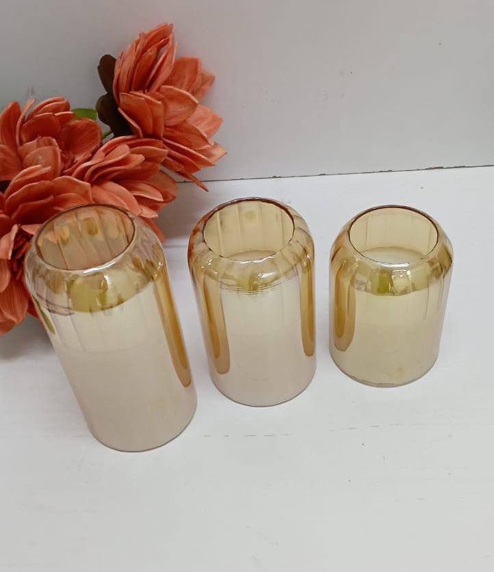 3 in 1  Advanced  Glass LED  decor lighting candle