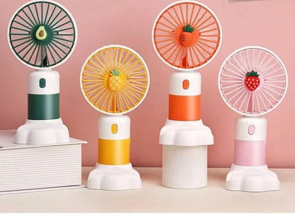 Cute Fruit Mini Hand Fan With Phone Holder,