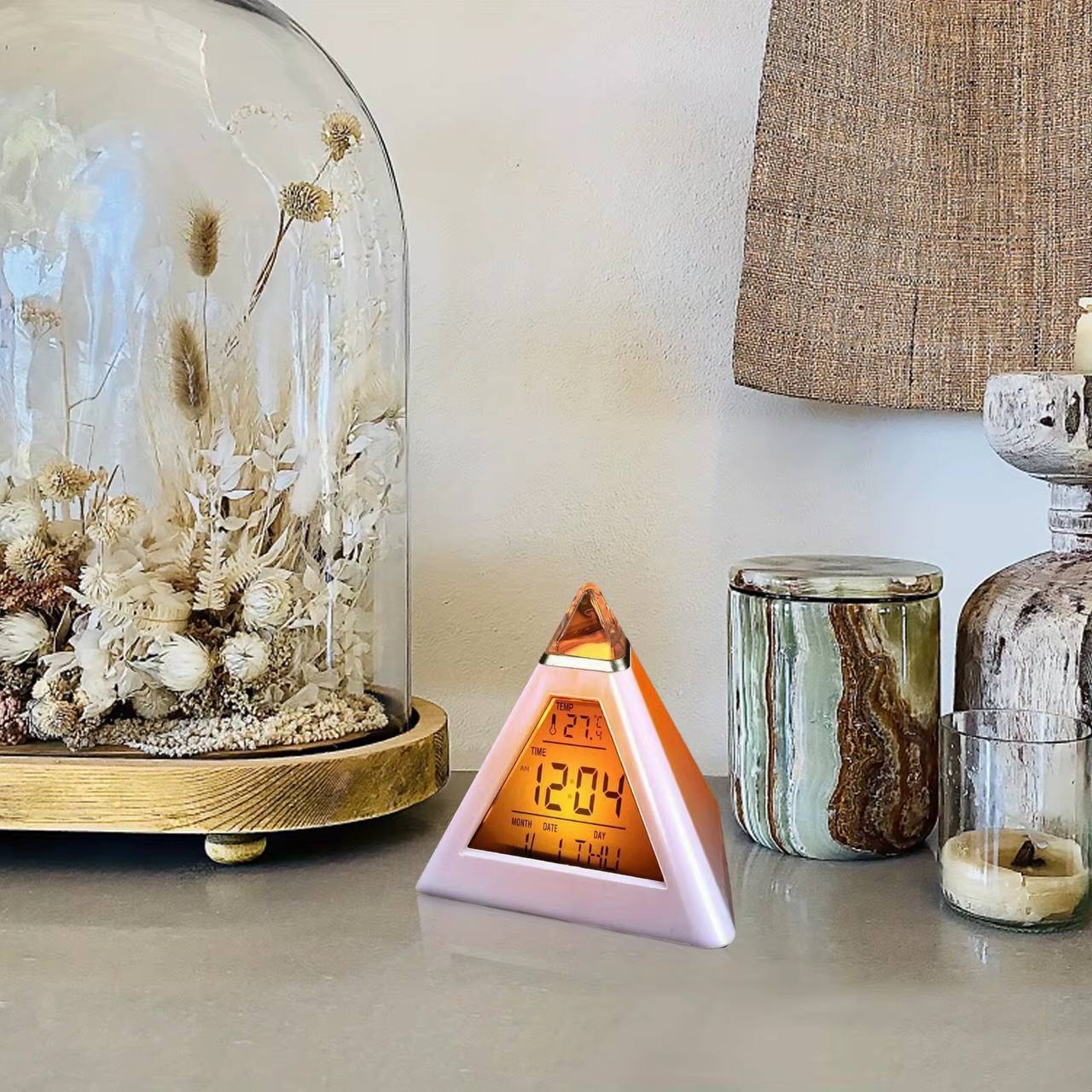 Pyramid Smart Color Changing Led Alarm Clock